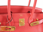 Hermes Birkin 30 Taurillon Clemence Leather Pink Rose Jaipur Bag GHW