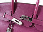 Hermes Birkin 35 Clemence Tosca Magenta Leather PHW Bag