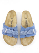 Birkinstock Blue Suede Braided Pula Sandals - 37