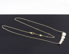 Birks 18k Yellow Gold 5 Freshwater Pearl Horizontal Bar Necklace