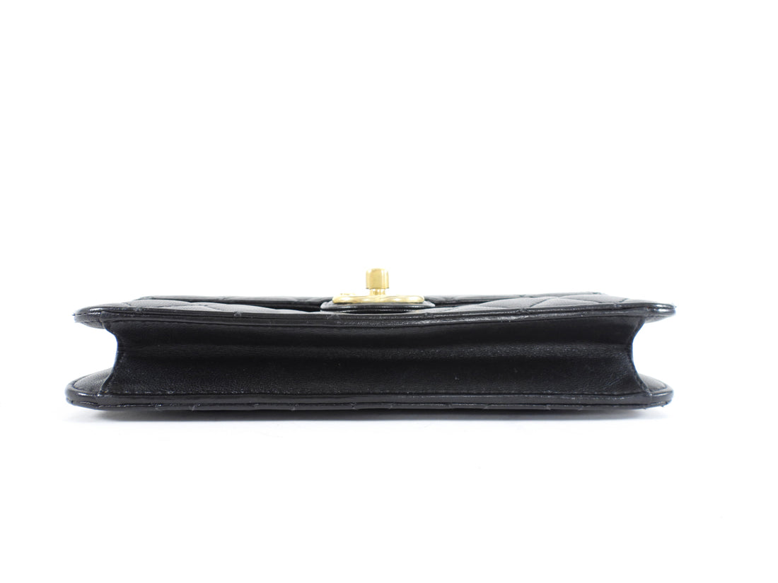 Chanel Small Black Quilted Leather Crossing Times Crossbody Bag