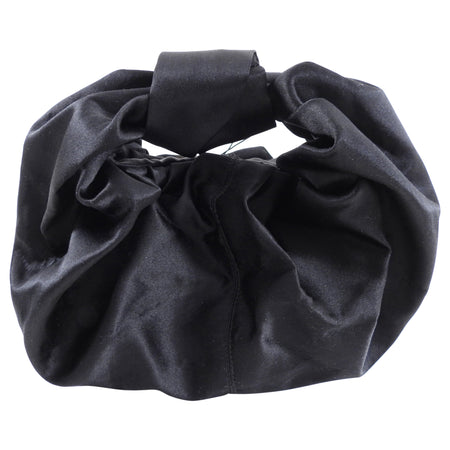 Bardo Collective Black Satin Mini Knotted Via Bag