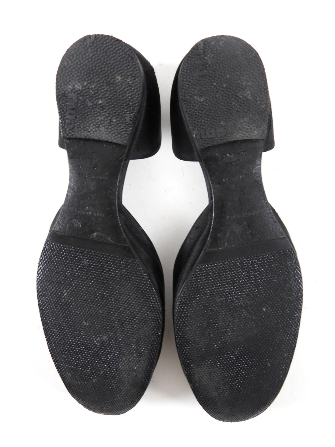 Roger Vivier Black Satin Chips Strass Flat Shoes - 36 / 36.5