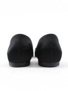 Roger Vivier Black Satin Chips Strass Flat Shoes - 36 / 36.5