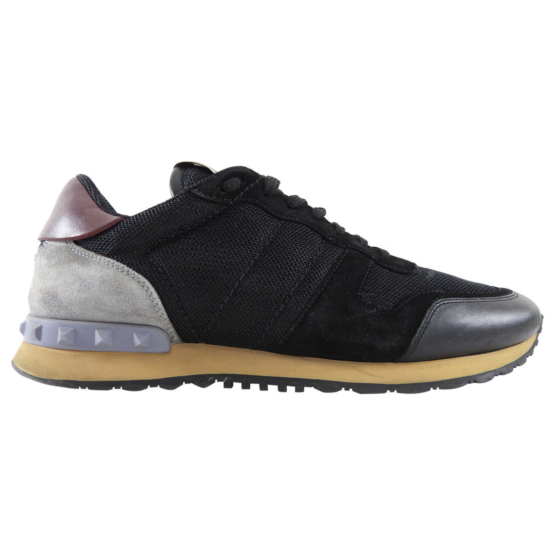 Valentino Black Leather Tricolour Sneakers - 42 / 11.5 / 9