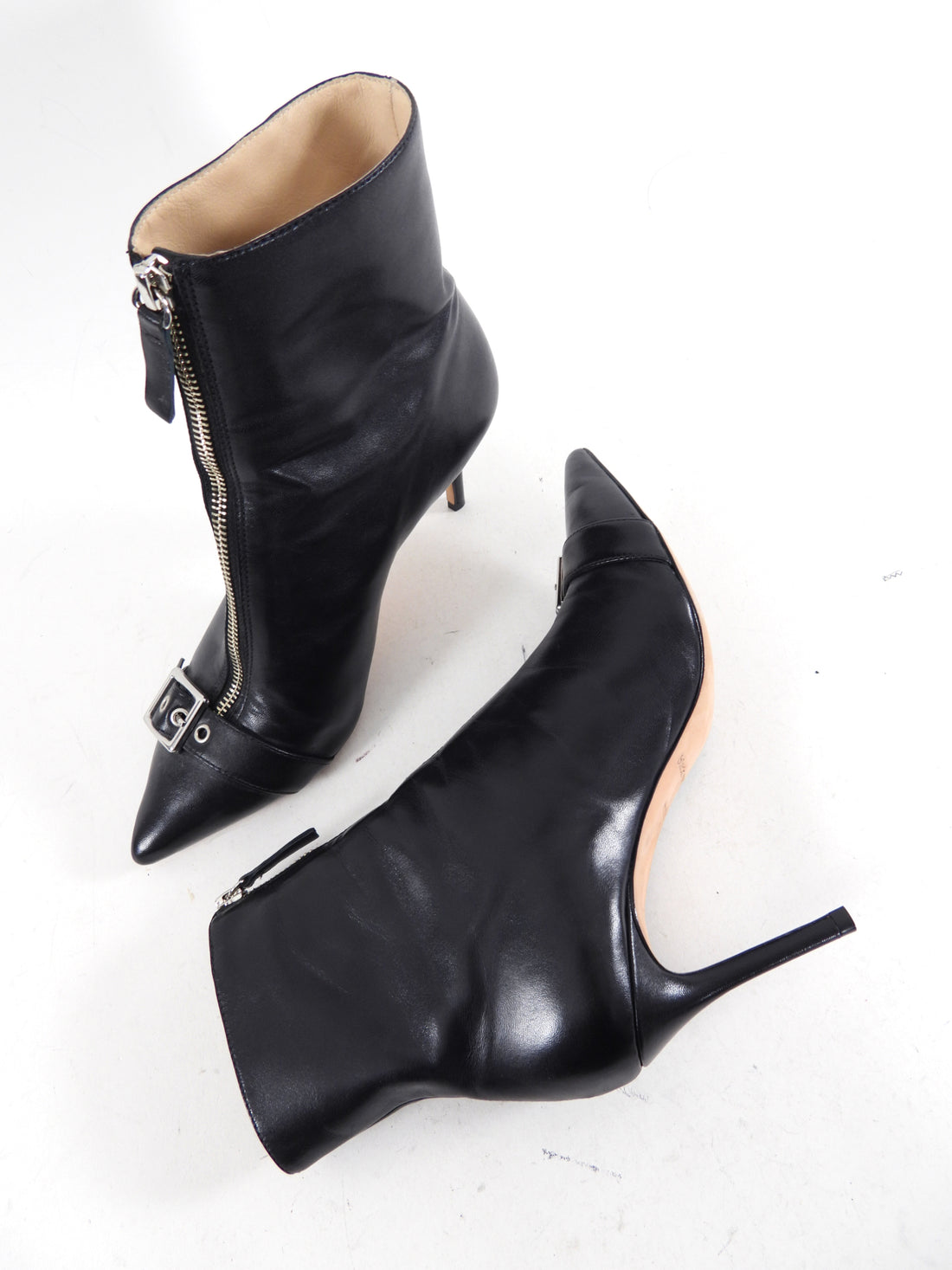 Black Suede Studio Zipper Ankle Boot - 39 / 8.5