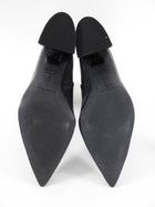 Black Suede Studio Black Leather Ankle Boot - 7