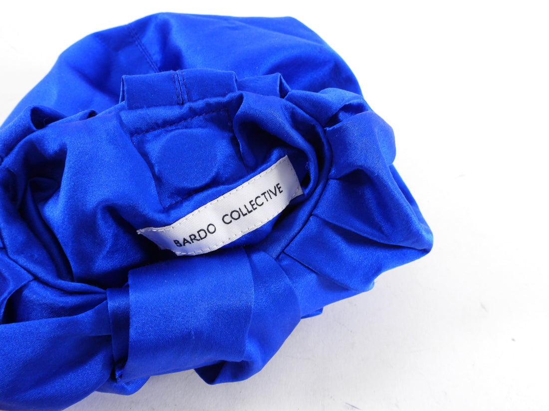 Bardo Collective Blue Satin Mini Knotted Via Bag