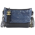 Chanel Small Navy and Black Quilted Gabrielle Chain Bag