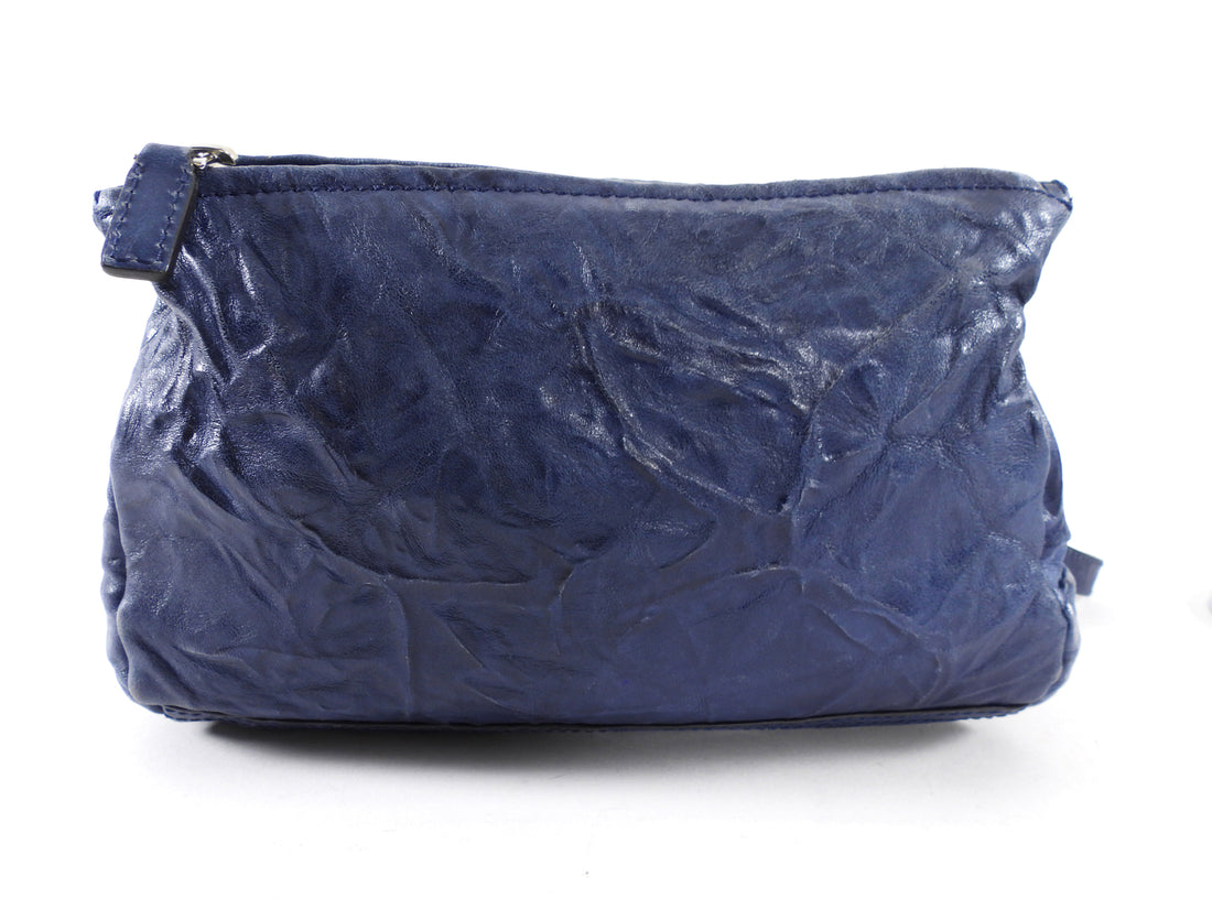 Givenchy Navy Blue Aged Pepe Leather Pandora Bag