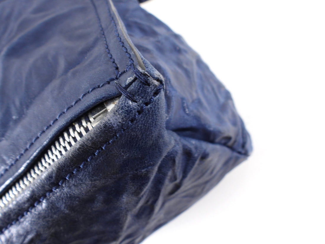 Givenchy Navy Blue Aged Pepe Leather Pandora Bag