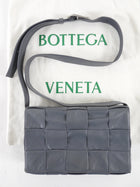 Bottega Veneta Grey Leather Woven Cassette Bag
