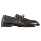 Bottega Veneta Espresso Brown Leather Gold Knot Buckle Astaire Loafer - 39.5