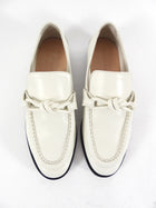 Bottega Veneta Ivory White Leather Astaire Loafer - 39.5