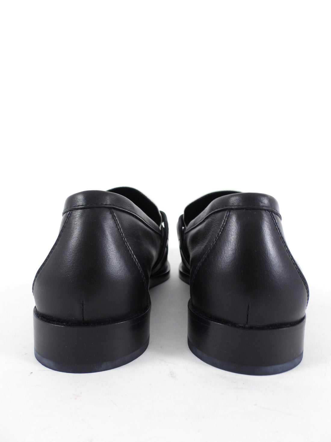 Bottega Veneta Black and White Leather Astaire Loafer - 39.5