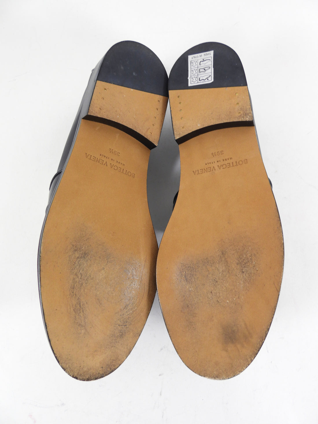 Bottega Veneta Black and White Leather Astaire Loafer - 39.5