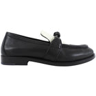 Bottega Veneta Black and White Leather Astaire Loafer - 39.5