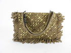 Bottega Veneta Olive Khaki Intrecciato Leather Fringed Shoulder Bag
