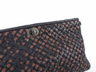 Bottega Veneta Black and Brown Intrecciato Leather Chain Bag