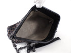 Bottega Veneta Black and Brown Intrecciato Leather Chain Bag