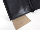 Bottega Venetta Black Intrecciato Leather French Wallet