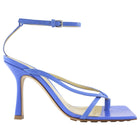 Bottega Veneta Aquarium Blue Leather Stretch Strap High Heel Thong Sandals -  36