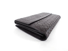 Bottega Venetta Brown Intrecciato Leather Long Bifold Wallet