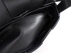 Bottega Veneta Black Woven Leather Medium Cassette Bag