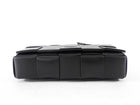 Bottega Veneta Black Woven Leather Medium Cassette Bag