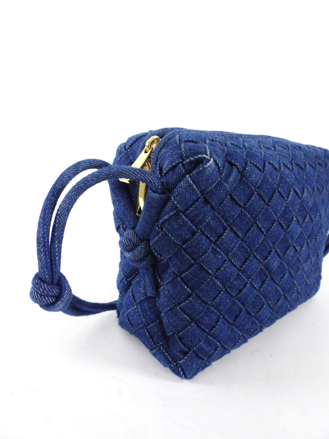 Bottega Veneta Small Denim Intrecciato Loop Crossbody Bag