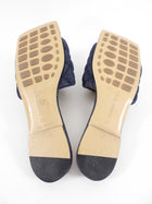 Bottega Veneta Denim Quilt Flat Sandals - 37