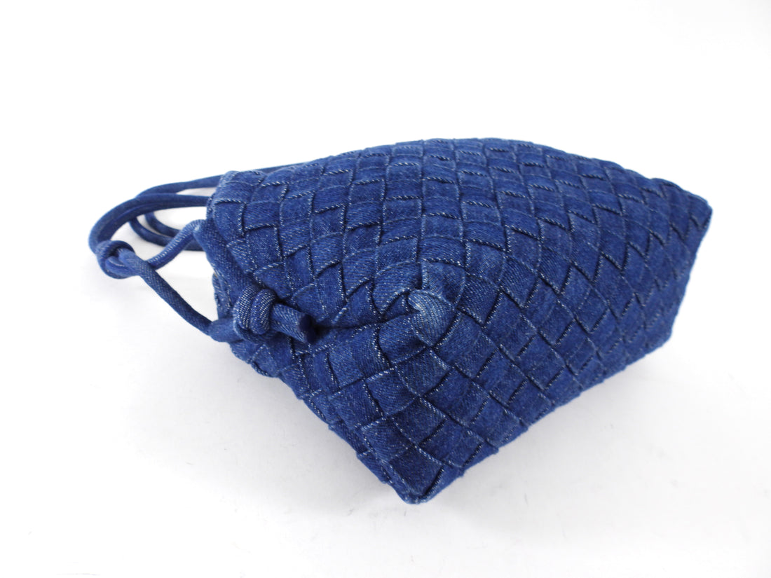 Bottega Veneta Small Denim Intrecciato Loop Crossbody Bag