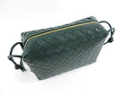 Bottega Veneta Green Intrecciato Leather Crossbody Bag