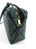 Bottega Veneta Green Intrecciato Leather Crossbody Bag