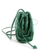 Bottega Veneta Green Intrecciato Leather Mini Pouch Bag