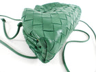 Bottega Veneta Green Intrecciato Leather Mini Pouch Bag