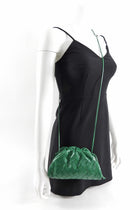 Bottega Veneta Green Intrecciato Leather Mini Pouch Bag