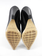 Bottega Veneta Black Leather Wedge Heel Ankle Boots - 37