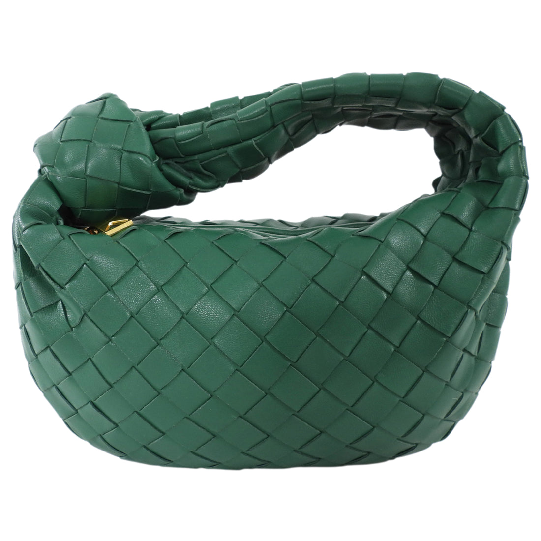 Bottega Veneta Green Intrecciato Leather Mini Jodie Bag
