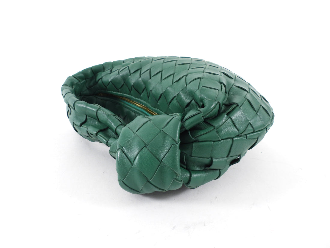 Bottega Veneta Green Intrecciato Leather Mini Jodie Bag