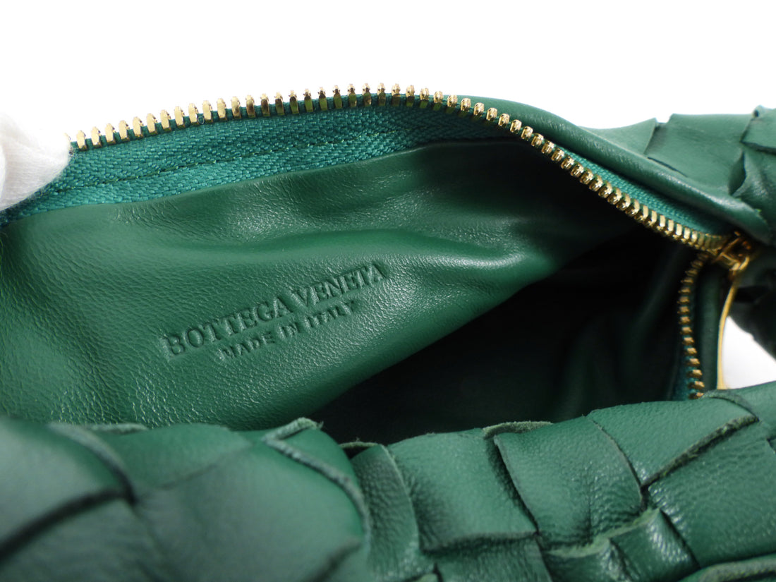 Bottega Veneta Green Intrecciato Leather Mini Jodie Bag