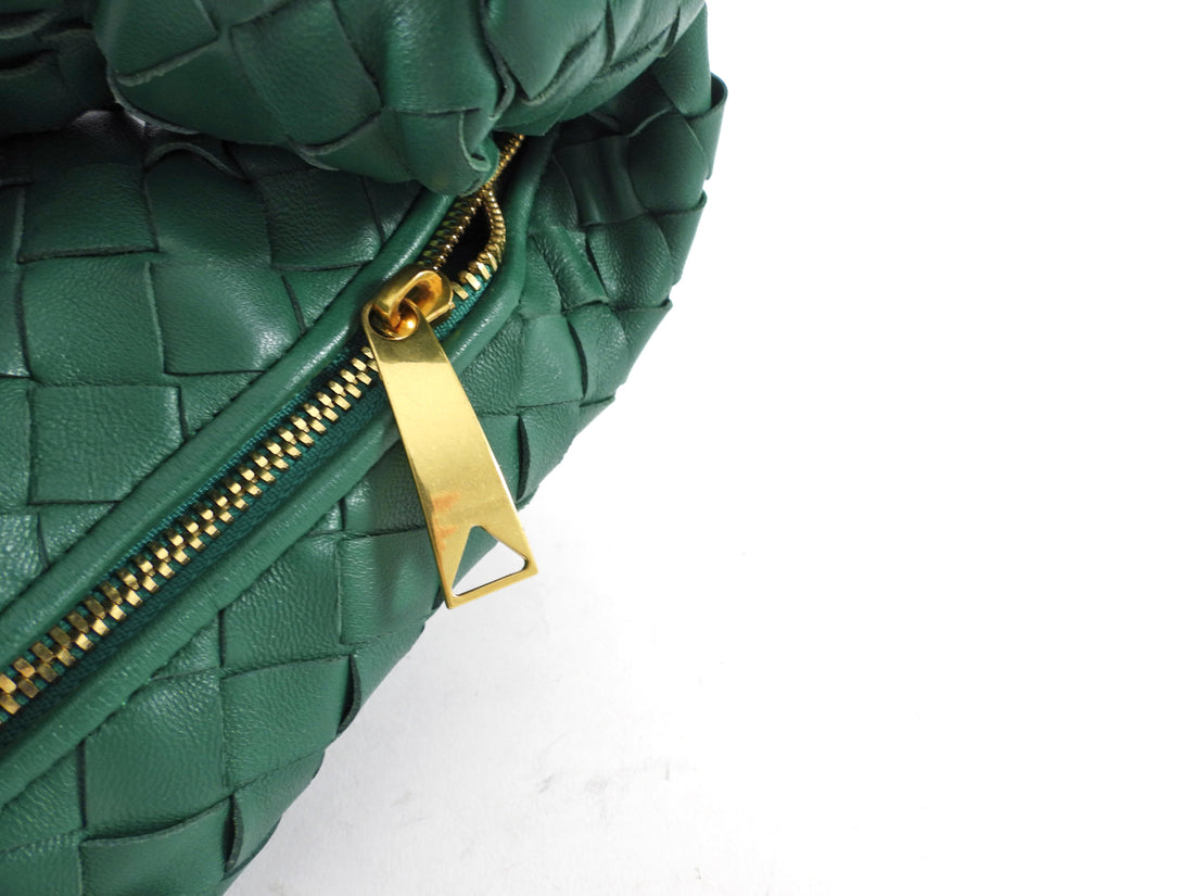 Bottega Veneta Green Intrecciato Leather Mini Jodie Bag