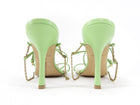 Bottega Veneta Lime Green Chain Stretch Sandals - 40