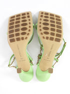 Bottega Veneta Lime Green Chain Stretch Sandals - 40