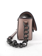 Bottega Veneta Dark Nude Nappa Mirror Clasp Chain Shoulder Bag