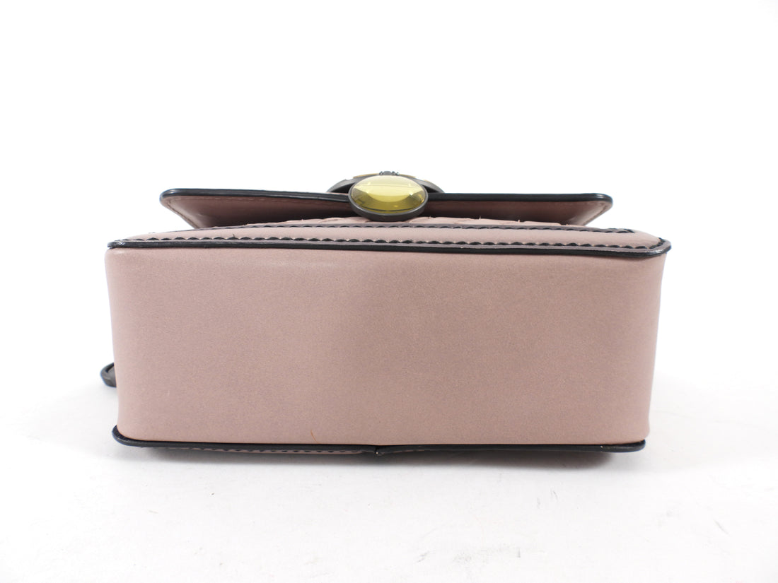 Bottega Veneta Dark Nude Nappa Mirror Clasp Chain Shoulder Bag