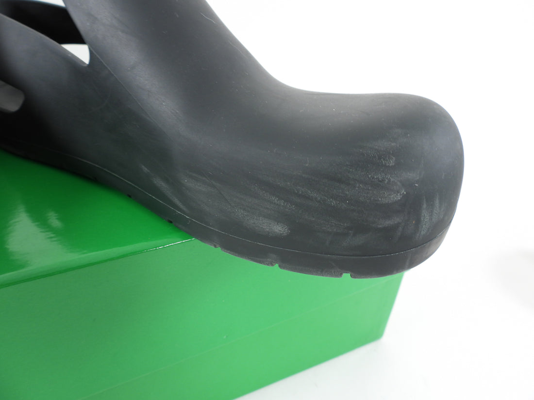 Bottega Veneta Black Rubber Clog Shoes - 8