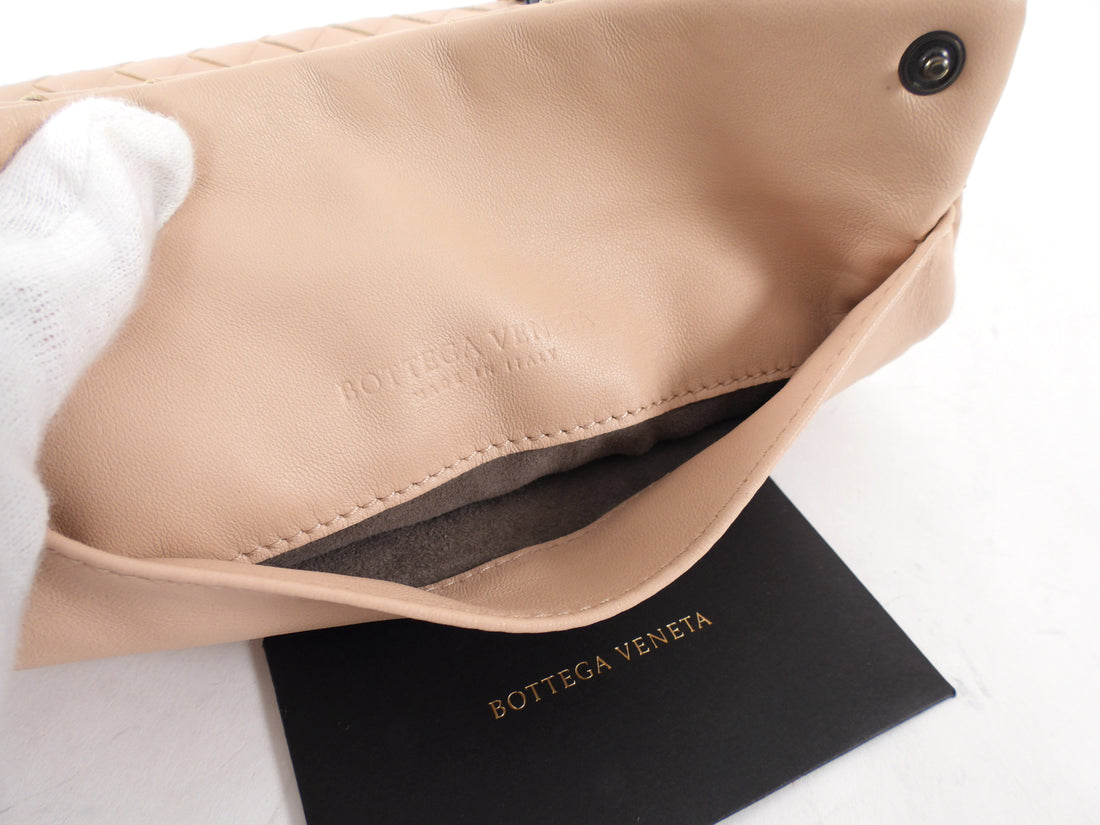 Bottega Veneta Nude Intrecciato Leather Mini Nappa Bag