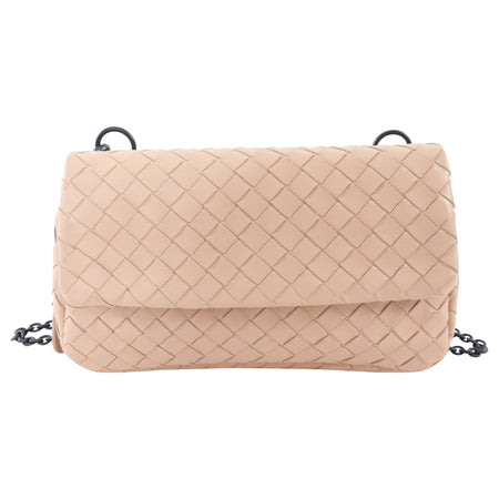 Bottega Veneta Nude Intrecciato Leather Mini Nappa Bag