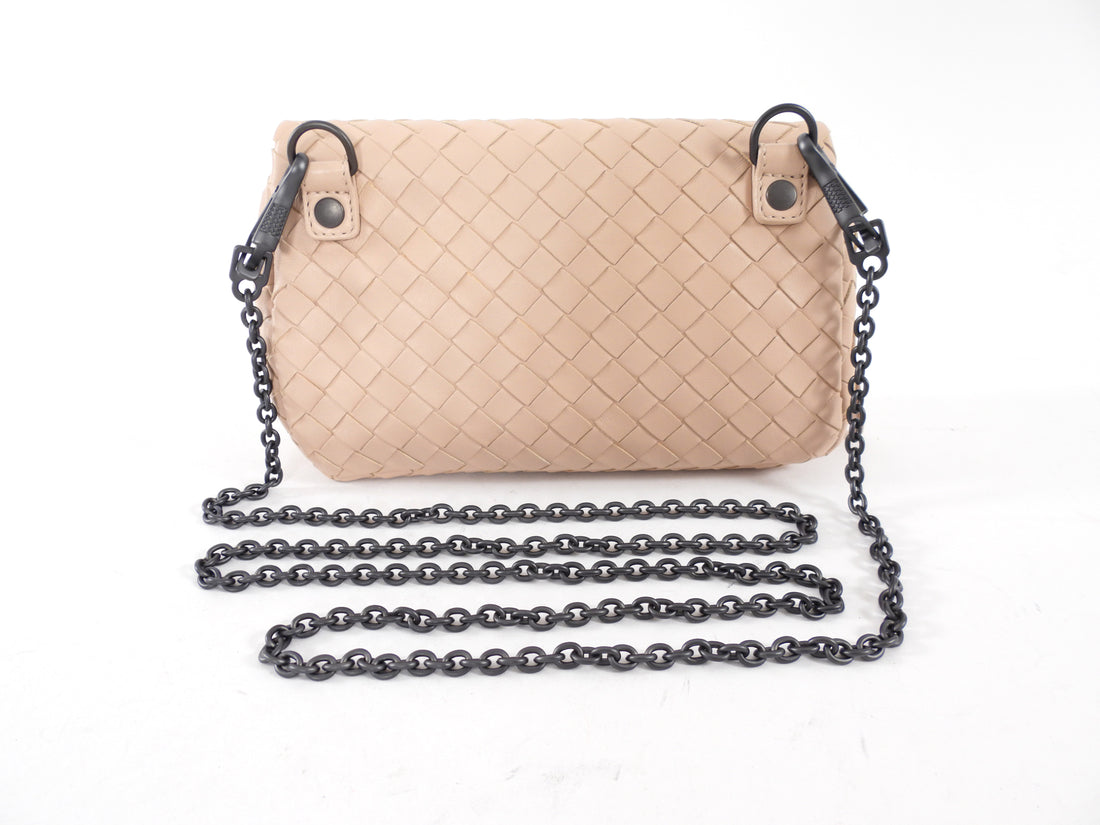 Bottega Veneta Nude Intrecciato Leather Mini Nappa Bag
